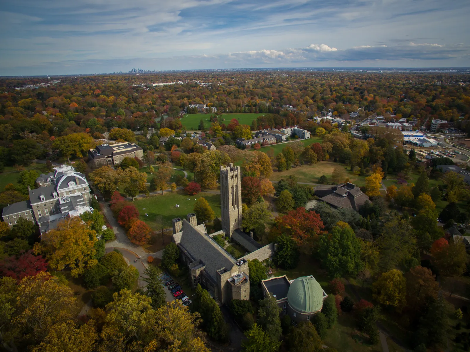 Drone image of campus