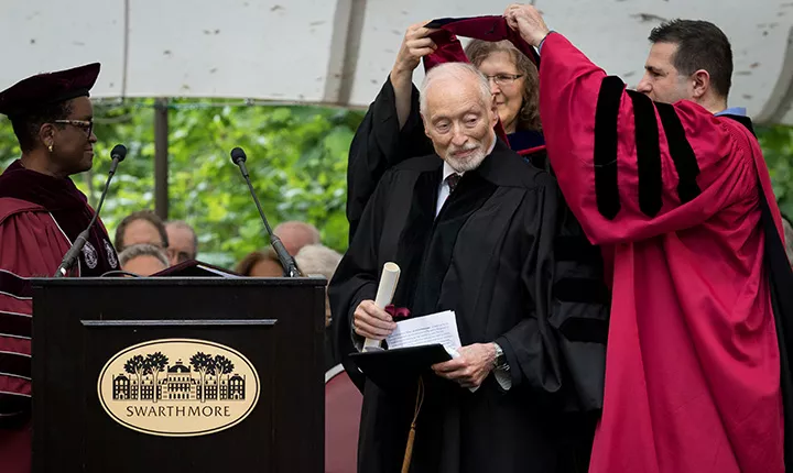 Edgar Cahn '56 receiving honorary degree