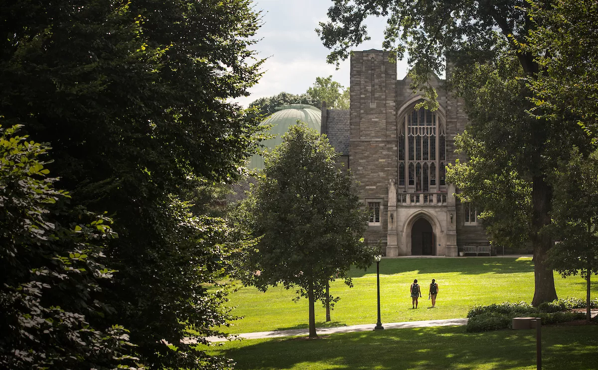 Clothier Hall with Parrish Beach in the foreground