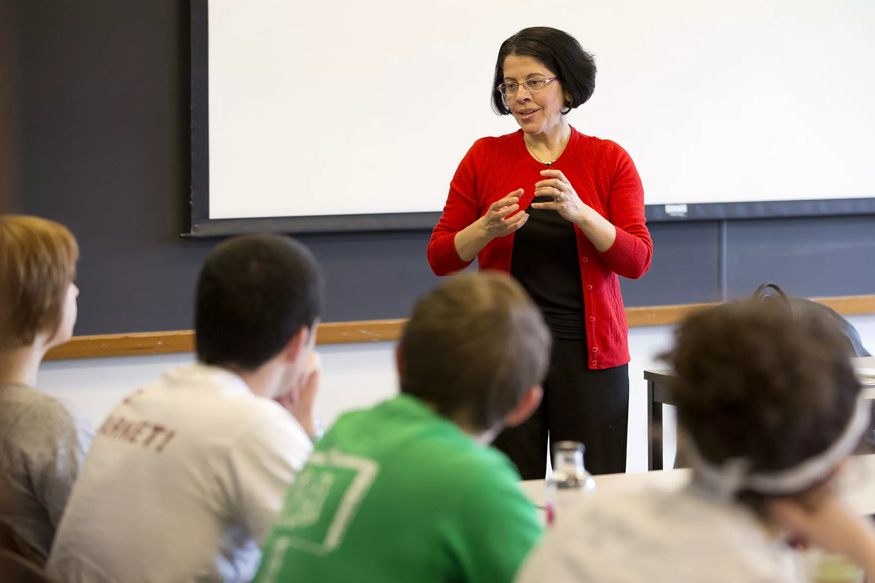 Farha Ghannam teaching a class