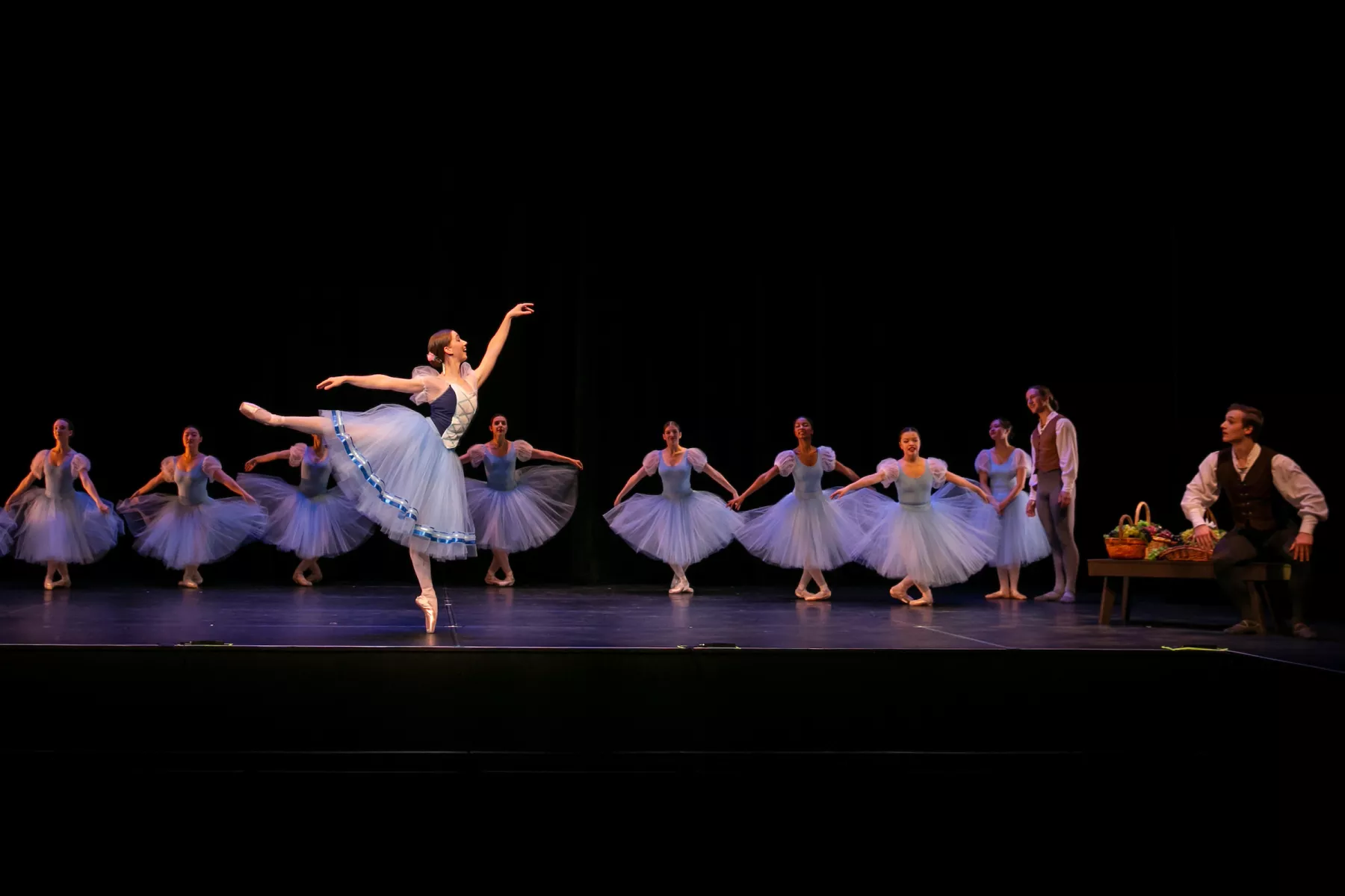 Students in Giselle (1841) by Jean Coralli and Jules Perrot, staged by Olivia Sabee, Fall Dance Concert 2018 (Sasha Fornari)