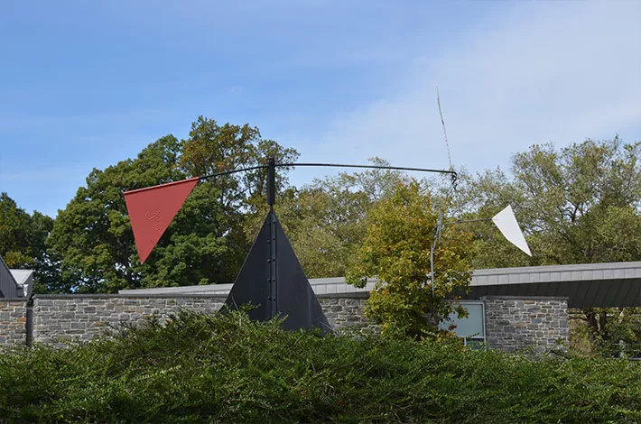 Wind Art outside of Kohlburg Hall