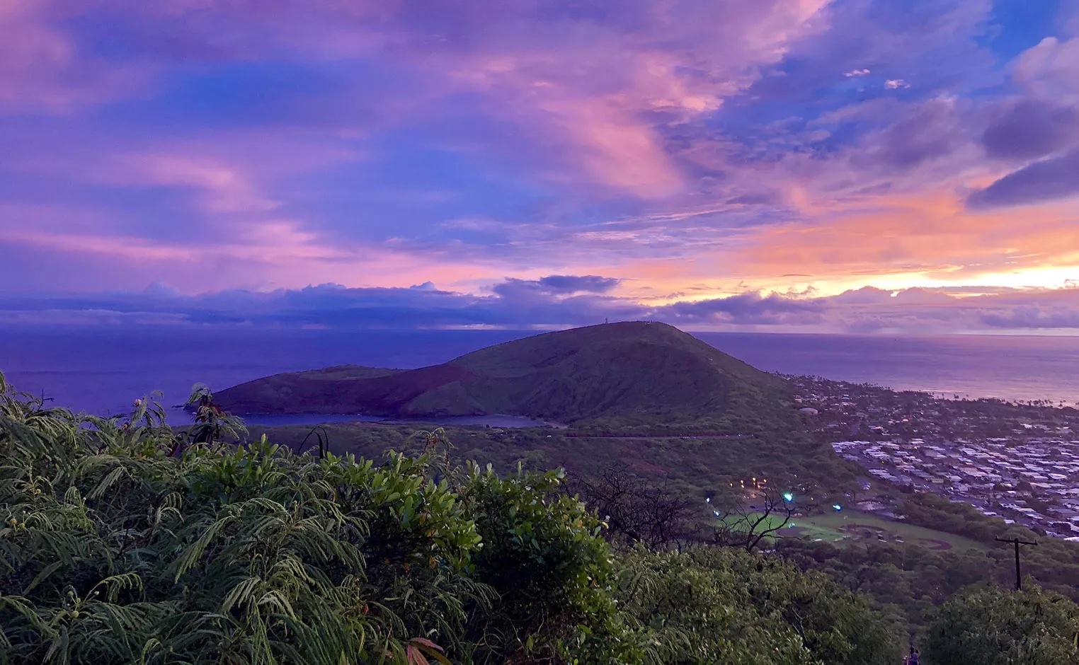 sunset in Hawaii