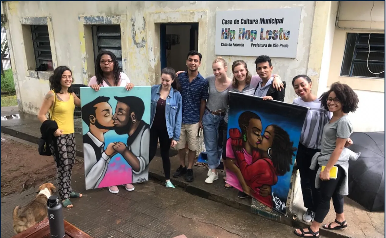 group photo of students in Brazil