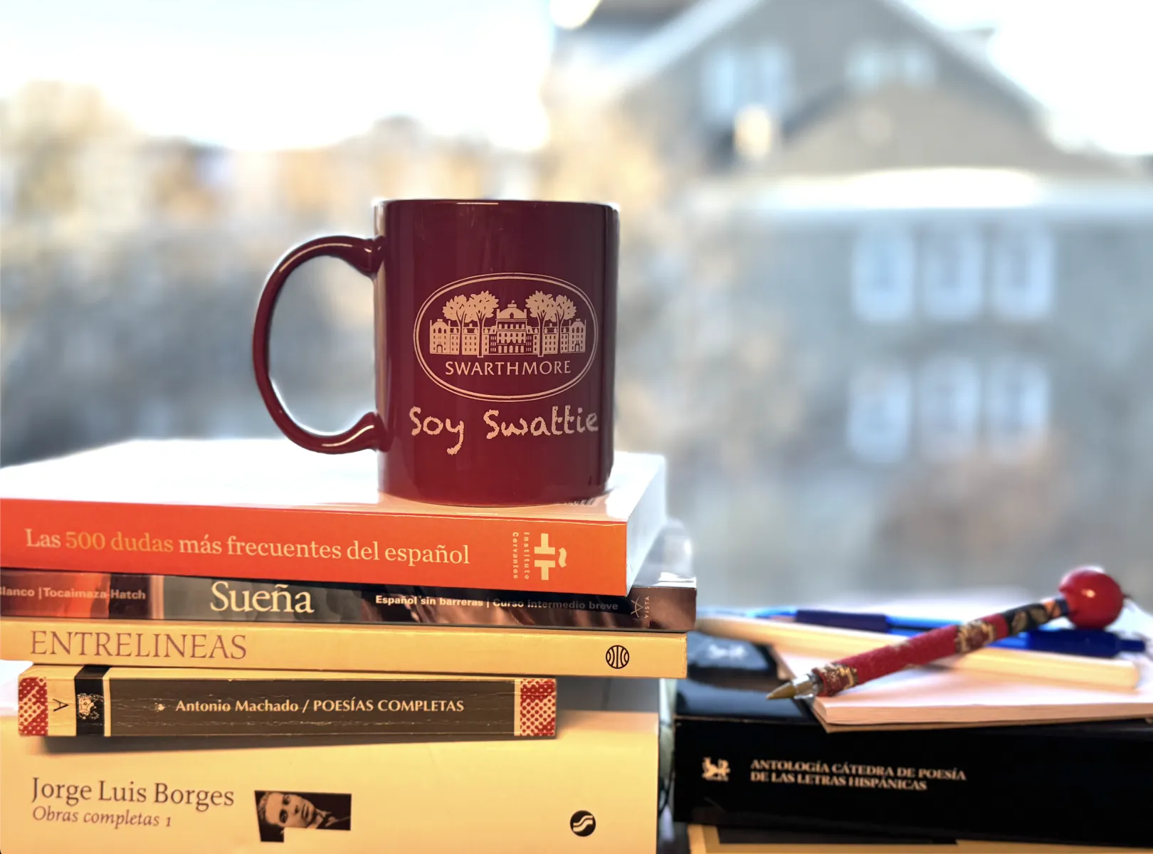 Mug and books