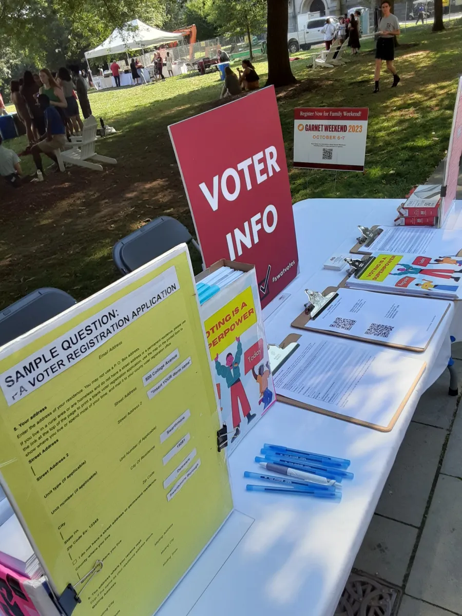 GOTV registration table