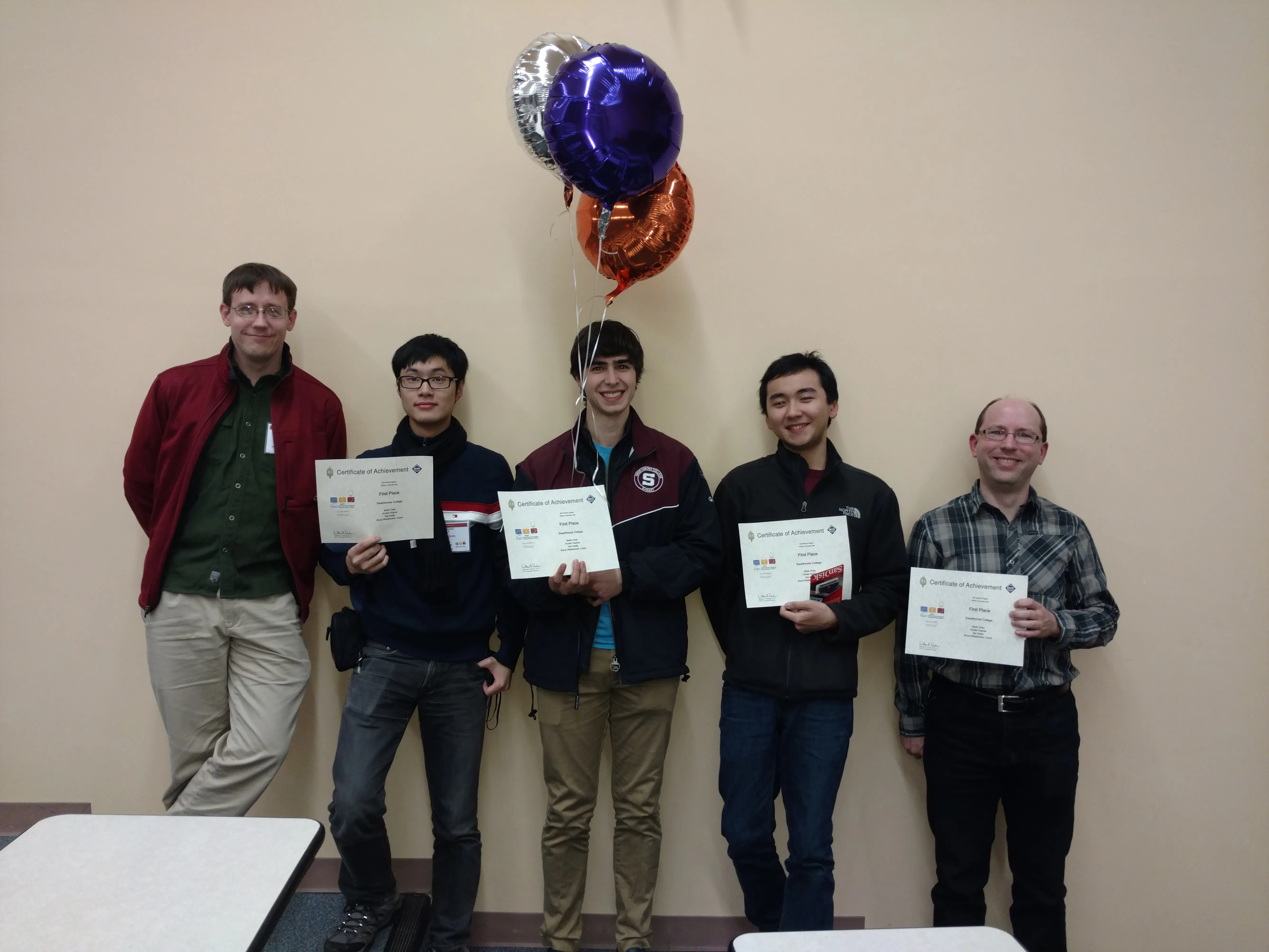 Swarthmore CS students at ICPC