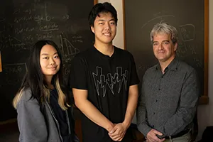 Professor David Cohen and two members of his lab group