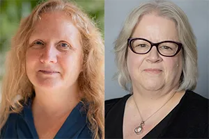 Collage of headshots with Jane Gillham (left) and Sunka Simon (right)