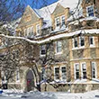 Wharton Hall in snow